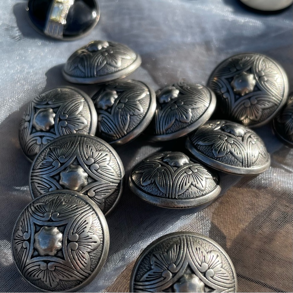 Antique Art Deco Coat Buttons 1920's - 1930's - Set of  24 Imported